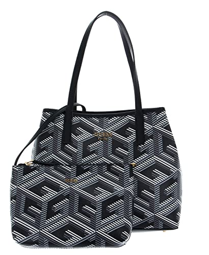 GUESS Vikky Tote Czarne Logo, Czarne logo