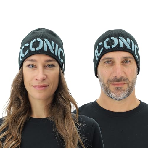 JEEP O102916-X032 J czapka z dzianiny Iconic J23W Unisex czarny/jezioro Front niebieski Uni