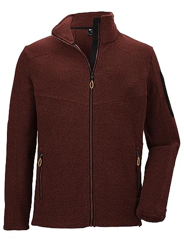 Killtec Męska kurtka polarowa ze stójką KOW 28 MN KNTFLC JCKT, wypalana czerwień, 4XL, 38631-000