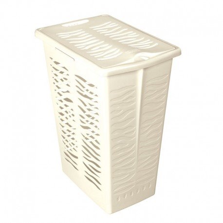 Kosz na bieliznę TADAR Zebra, waniliowy, 30 l