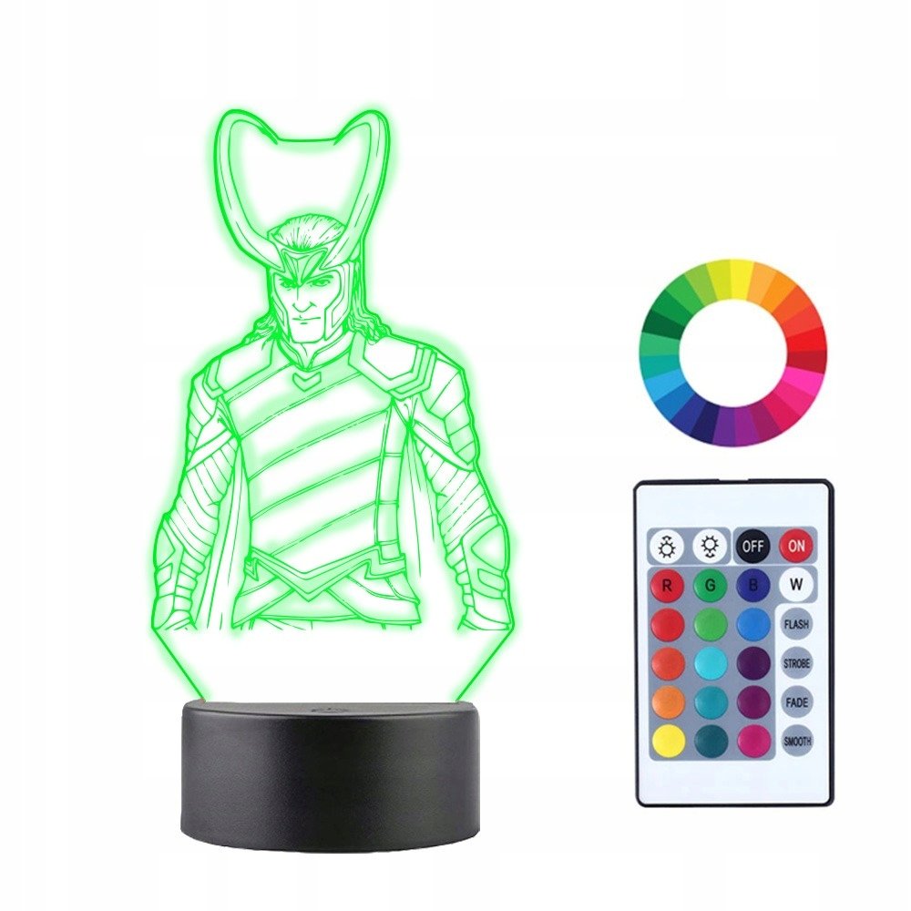 Lampka Nocna 3D Led LOKI AVENGERS