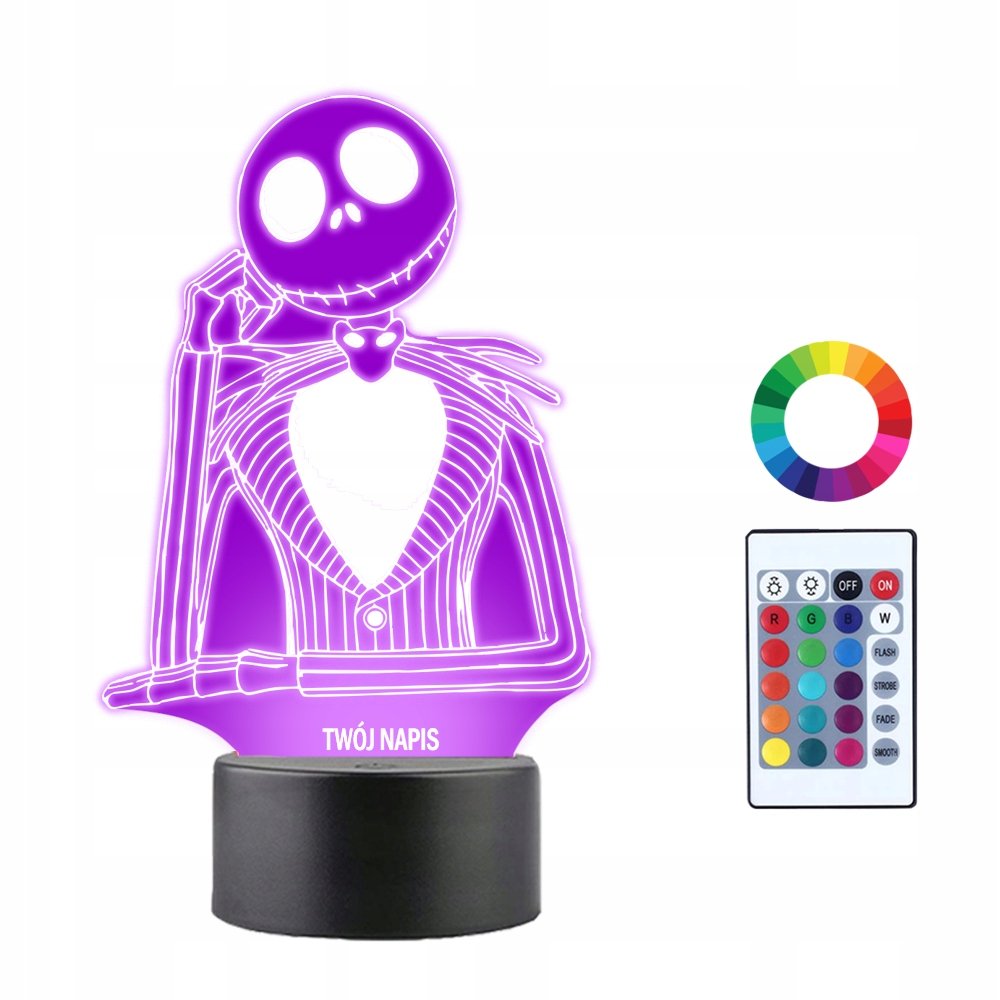 Lampka Nocna 3D Led Miasteczko Hallowen