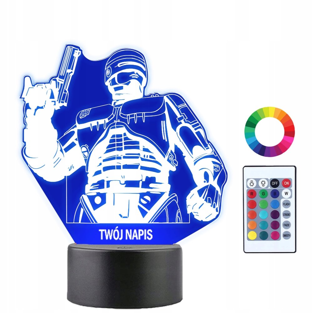 Lampka Nocna 3D LED Robocop Prezent