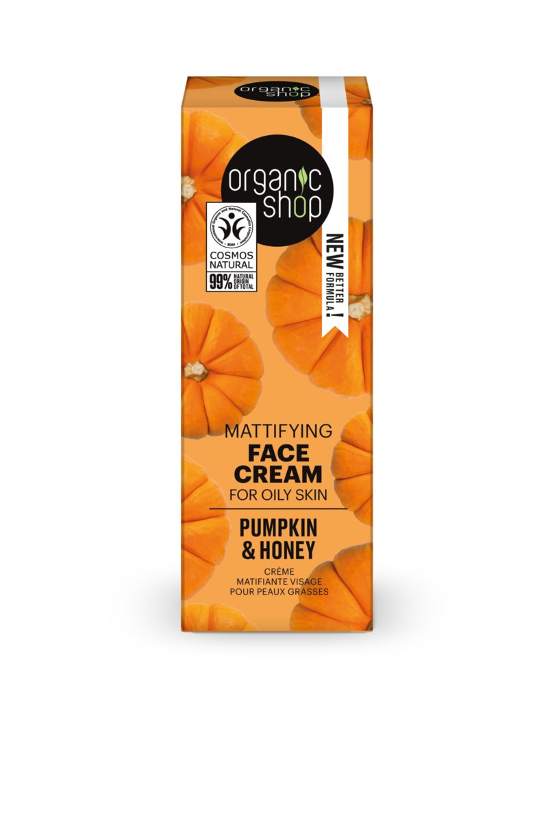 Organic Shop, Matujący Krem Do Twarzy Do Skóry Tłustej, 50ml