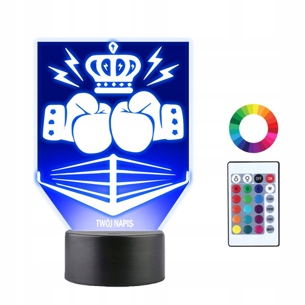 Lampka Nocna 3D LED Rękawice Boks Boxing