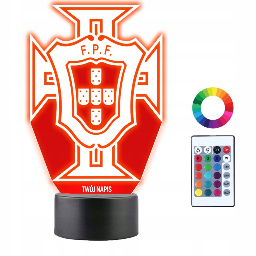 Lampka Nocna 3D LED Portugal National Football