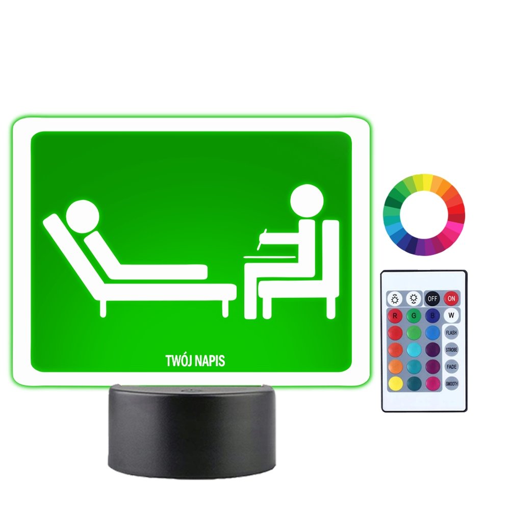 Lampka Nocna 3D LED Psychologia Psychoterapia
