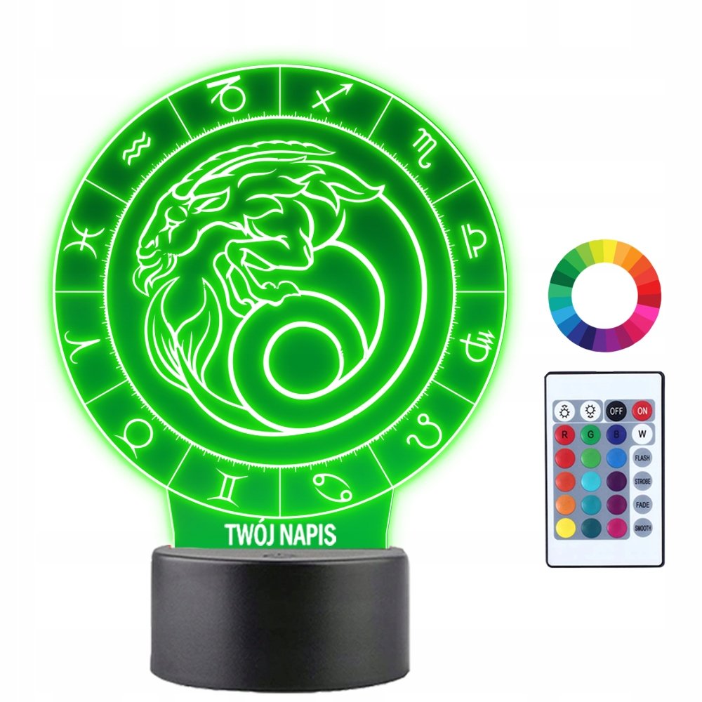 Lampka Nocna 3D LED Koziorożec Znak Zodiaku