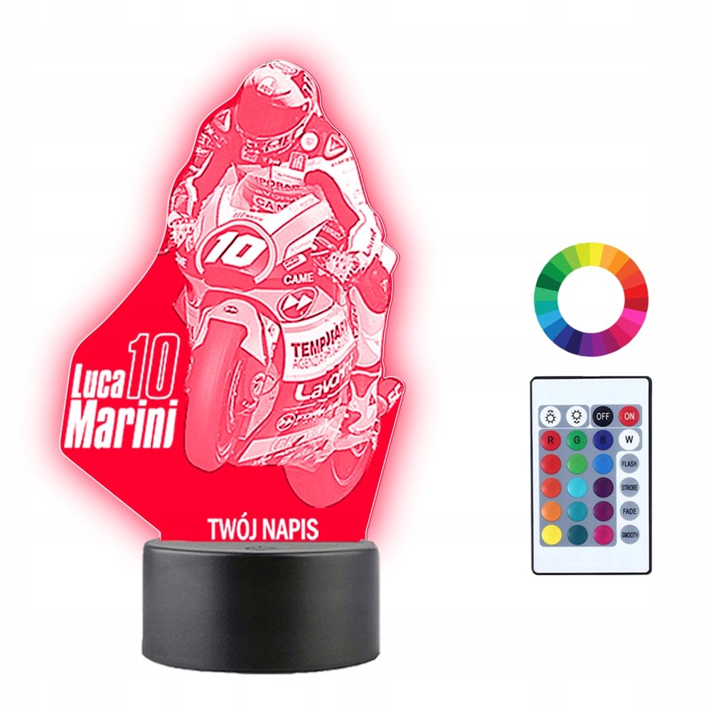 Lampka Nocna 3D LED Luca Marini Prezent