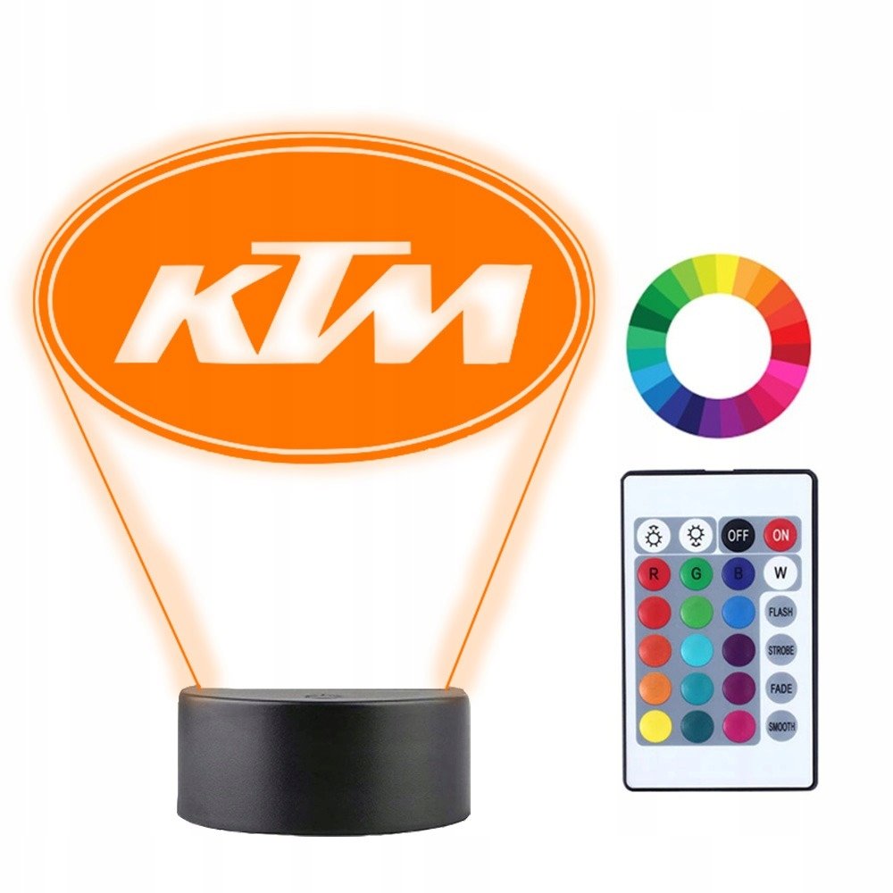 Lampka Nocna 3D Led LOGO KTM MOTOR