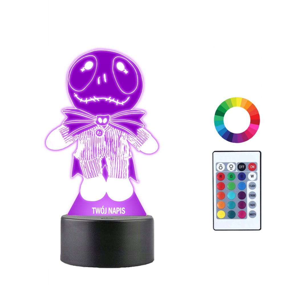 Lampka Nocna 3D Led Miasteczko Hallowen