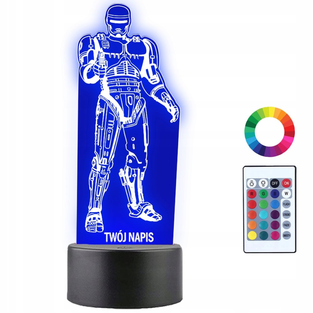Lampka Nocna 3D LED Robocop Prezent