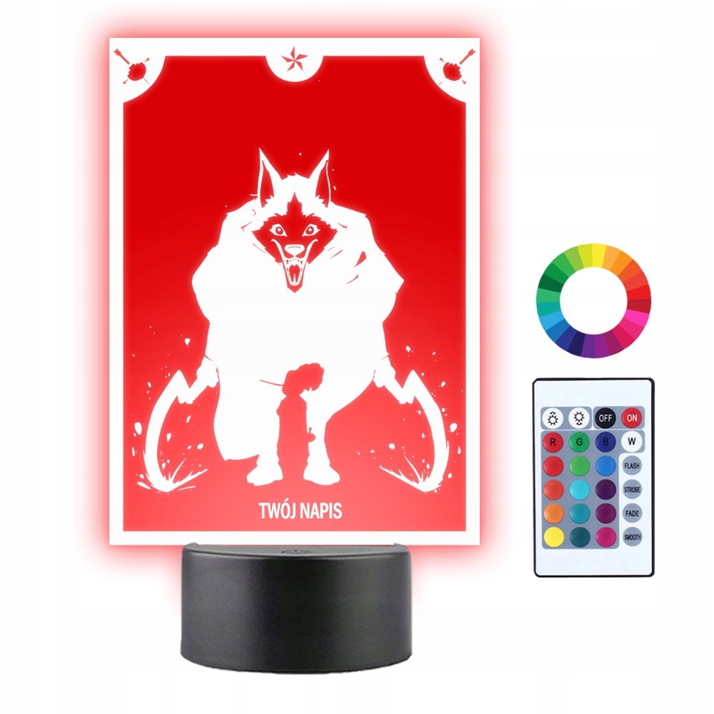 Lampka Nocna 3D LED Kot w Butach Bajka Prezent