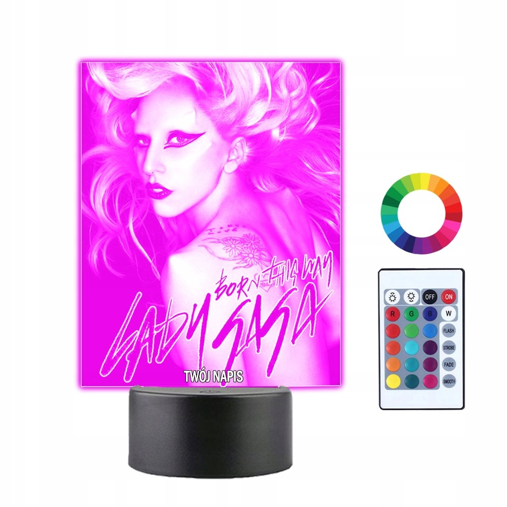 Lampka Nocna 3D LED Lady Gaga Prezent