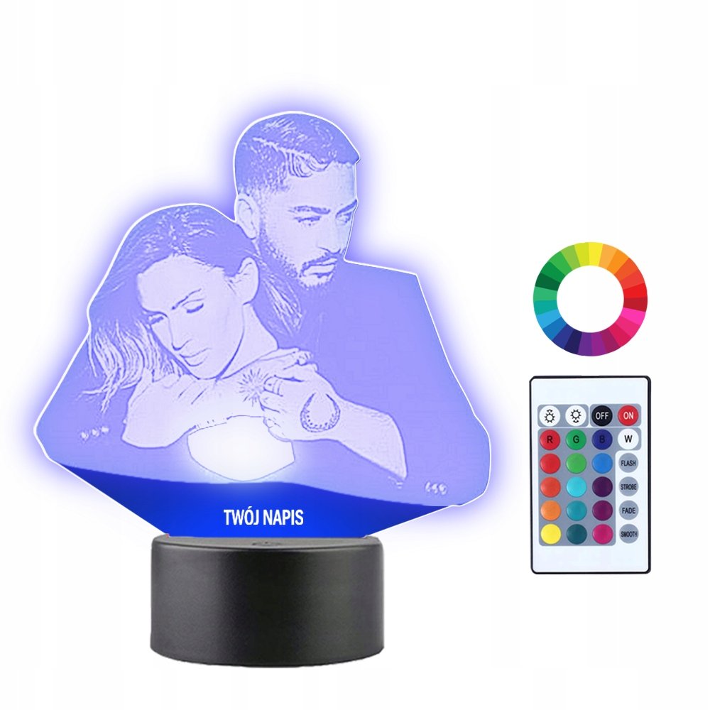 Lampka Nocna 3D LED Vitaa & Slimane Bedside