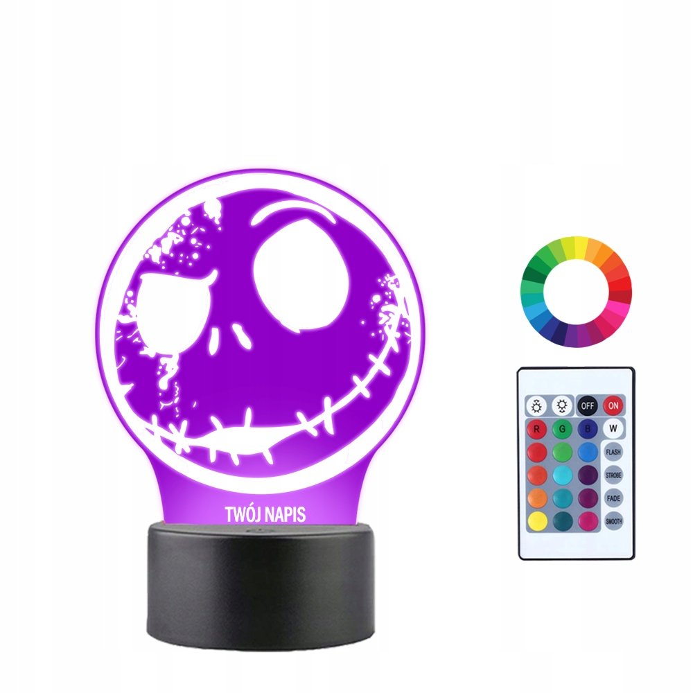 Lampka Nocna 3D Led Miasteczko Hallowen