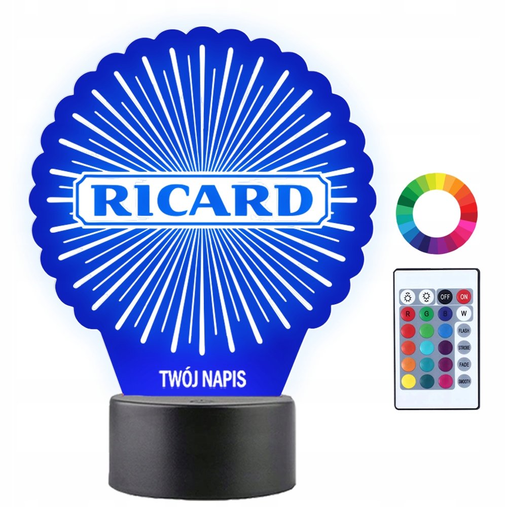Lampka Nocna 3D LED Ricard Prezent