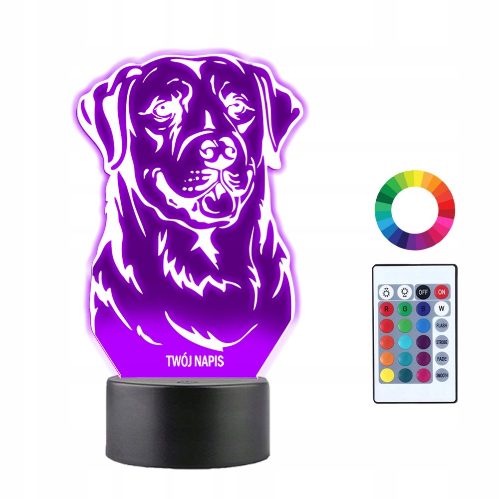 Lampka Nocna 3D LED Labrador Retriever Prezent