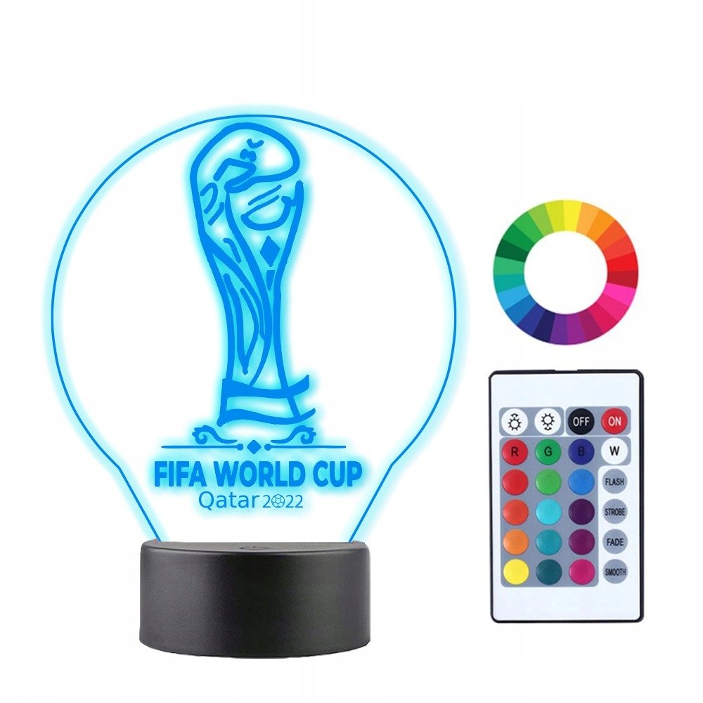 Lampka Nocna 3D LED Mundial Qatar 2022 Mistrzostwa