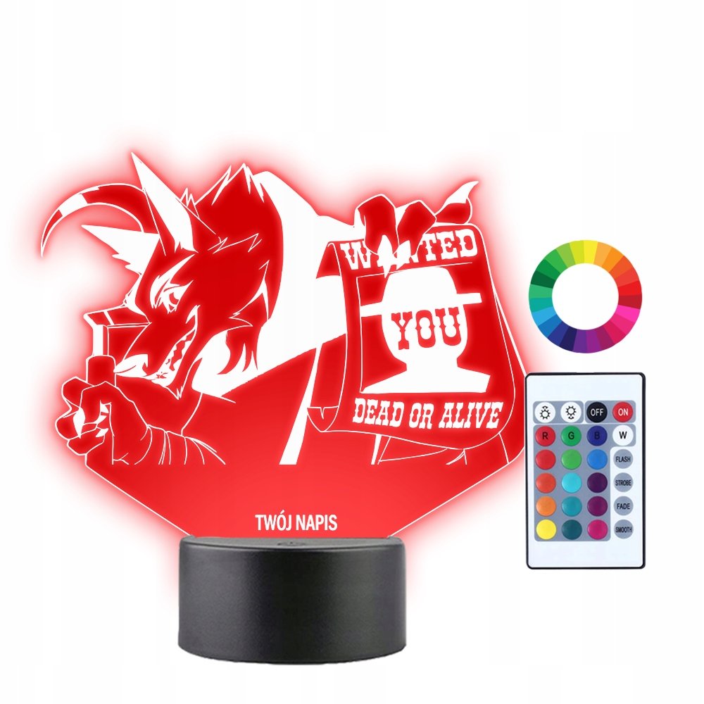 Lampka Nocna 3D LED Kot w Butach Bajka Prezent