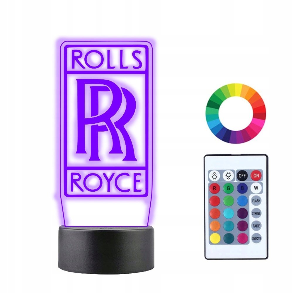 Lampka Nocna 3D Led ROYCE ROLLS
