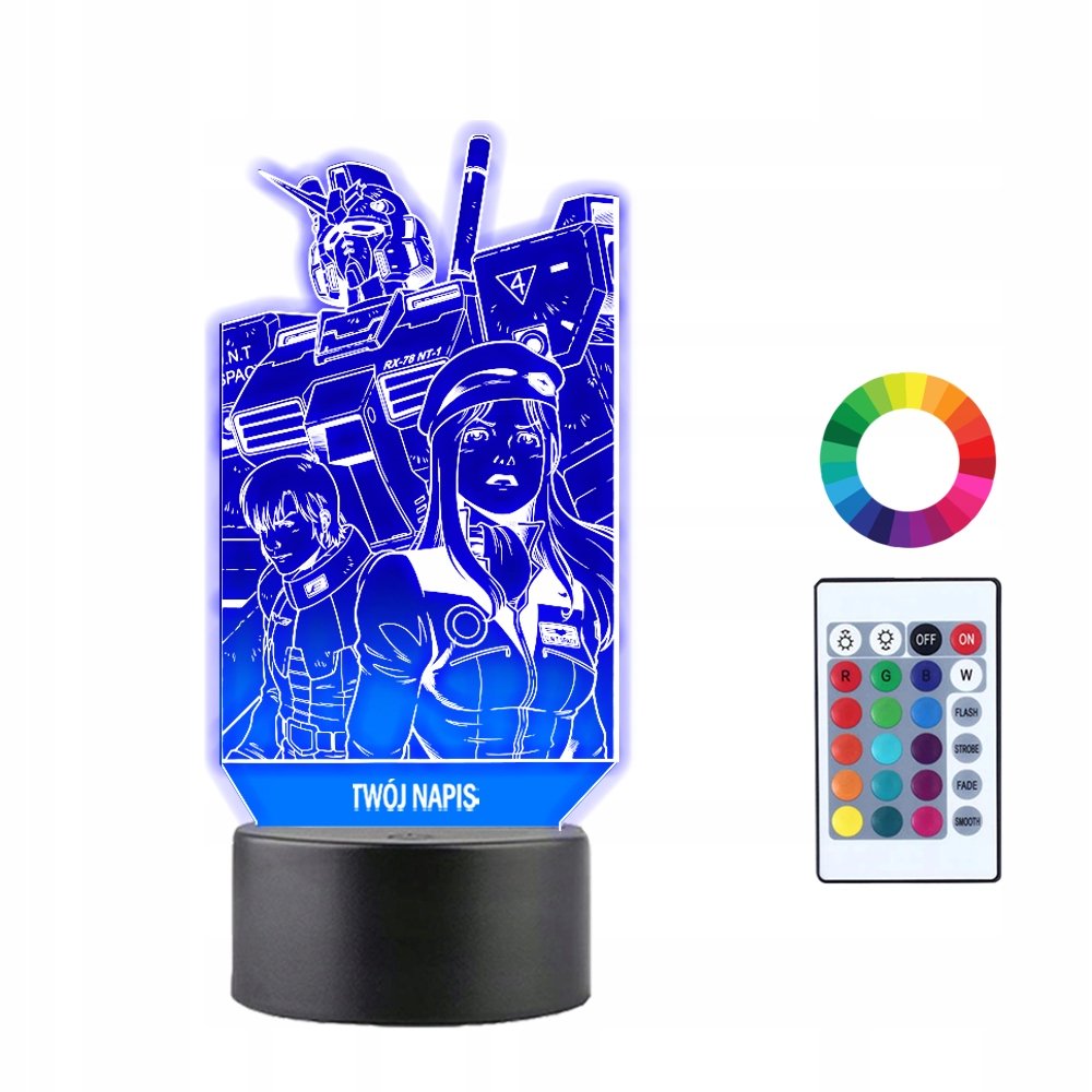 Lampka Nocna 3D LED Mobile Suit Gundam Prezent