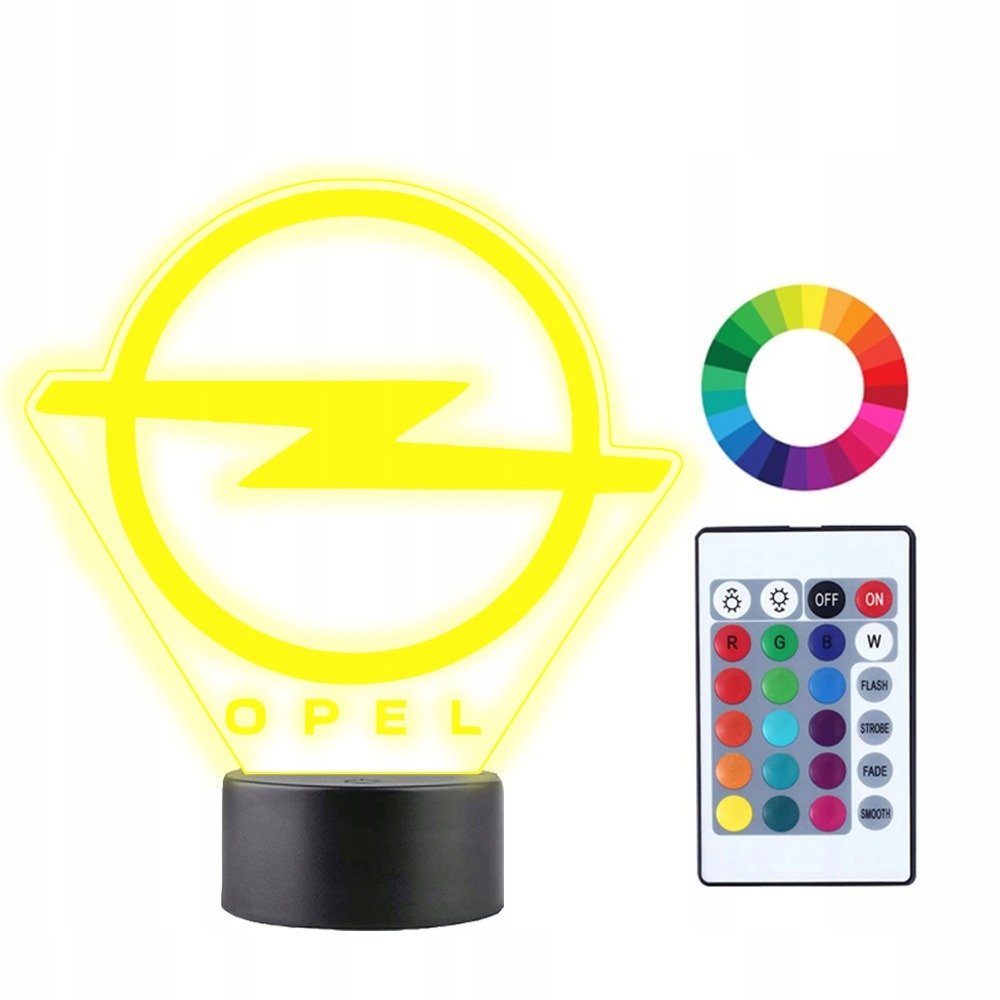 Lampka Nocna 3D Led LOGO OPEL AUTO