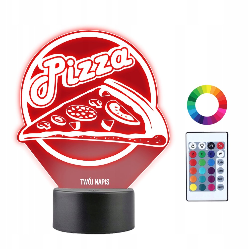 Lampka Nocna 3D LED Pizza Prezent