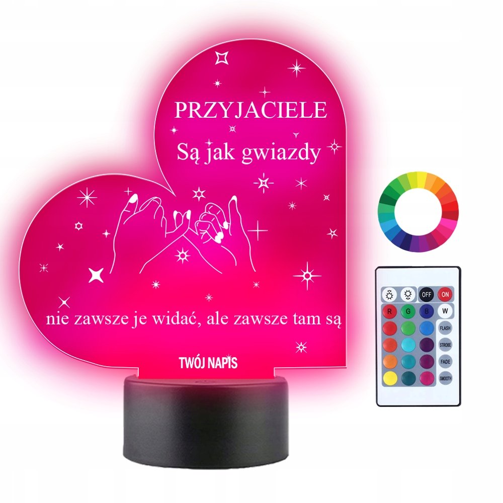 Lampka Nocna 3D LED Przyjaźń Przyjaciele