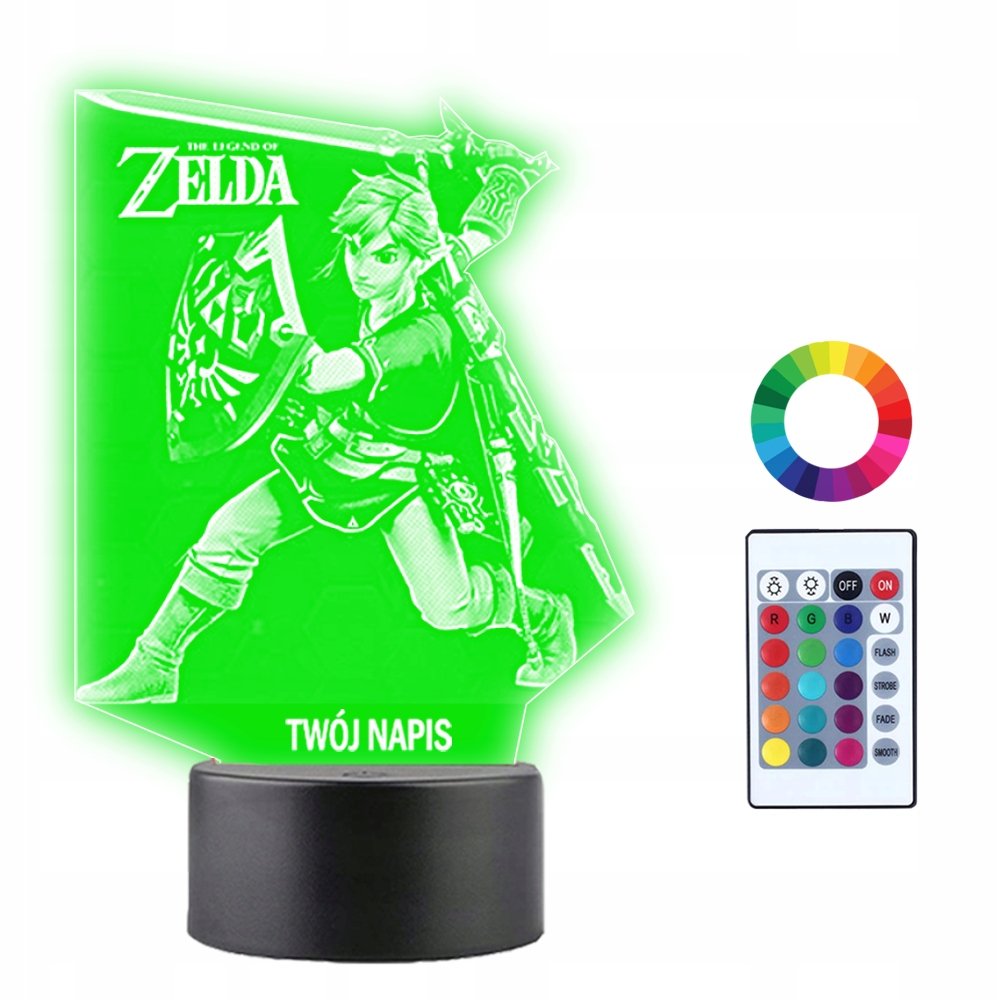 Lampka Nocna 3D LED Link Legenda Zeldy Prezent