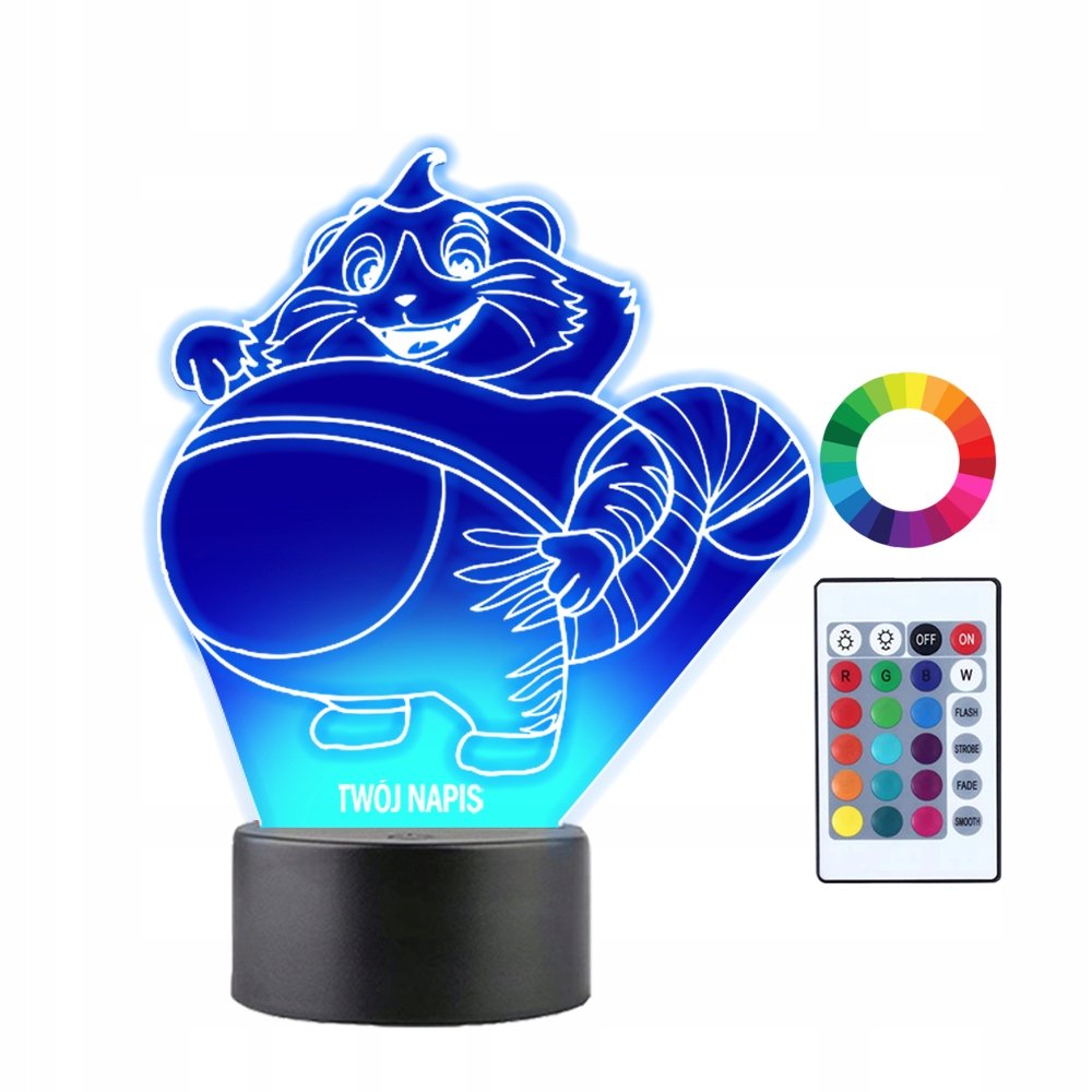 Lampka Nocna 3D LED Polpetta 44 Koty Prezent