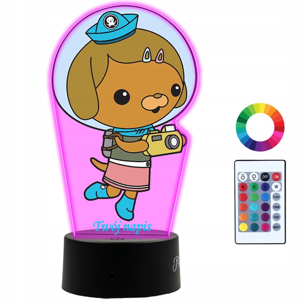 Lampka Nocna z Nadrukiem 3D LED Oktonauci Dashi