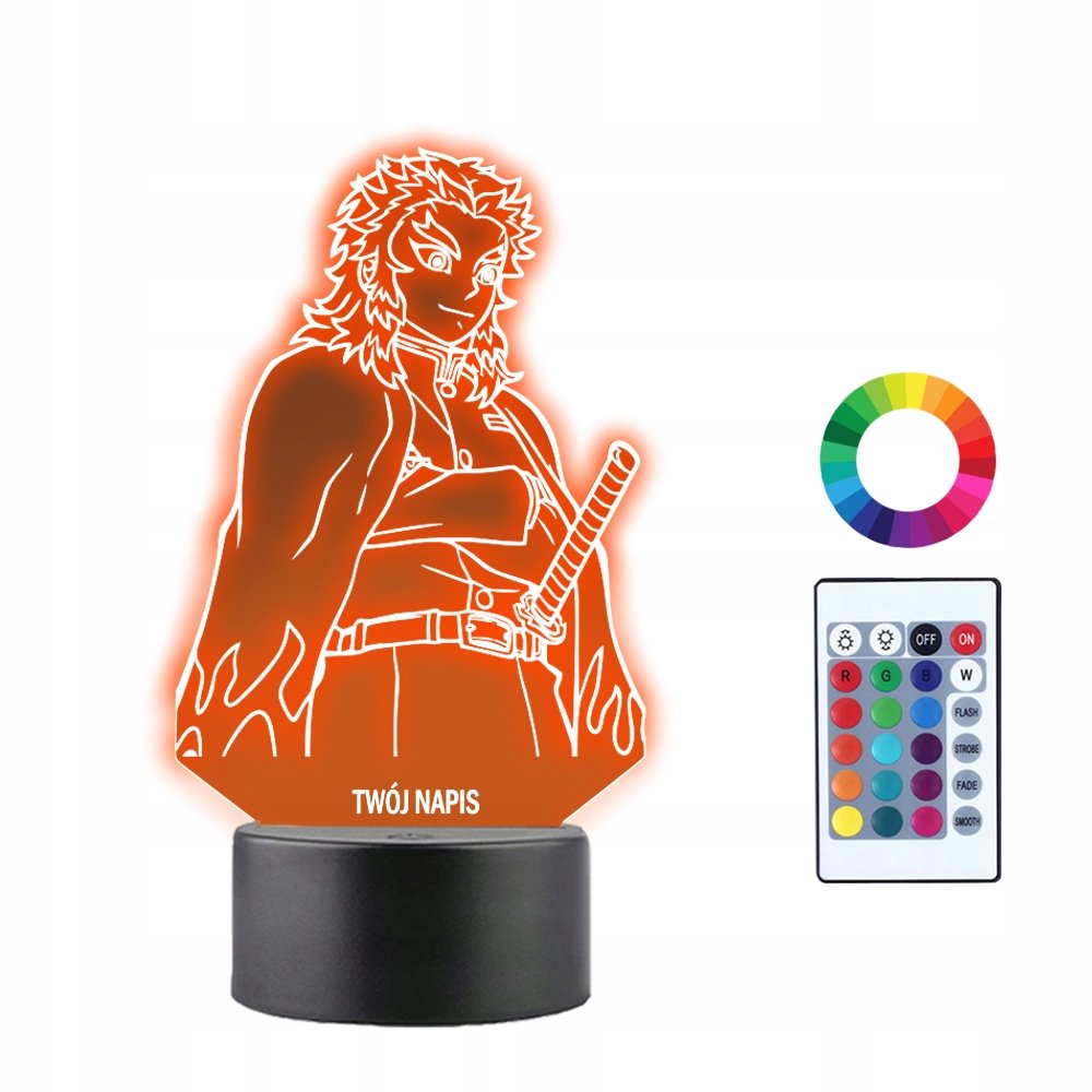 Lampka Nocna 3D LED Kyojuro Rengoku Anime