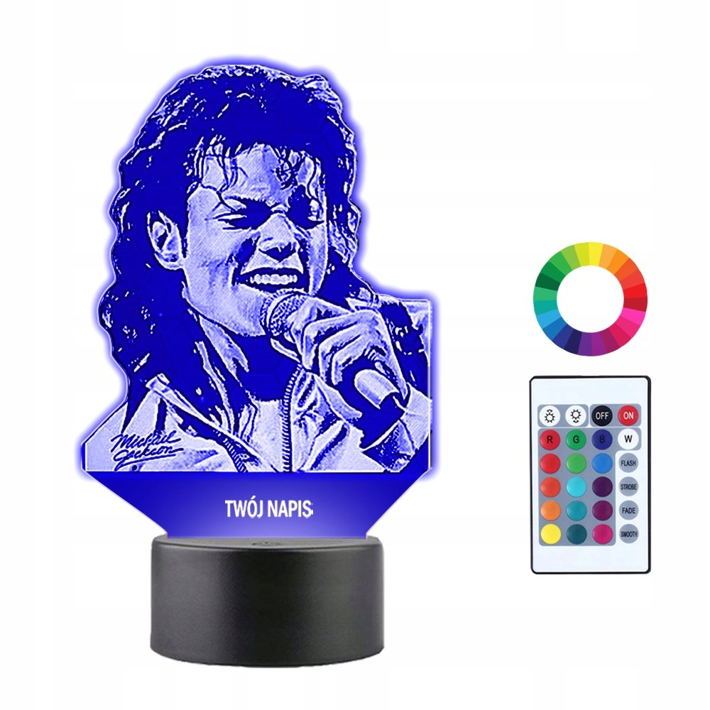 Lampka Nocna 3D LED Michael Jackson Prezent