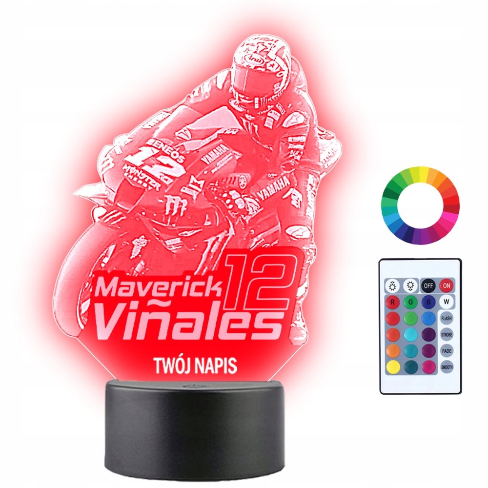 Lampka Nocna 3D LED Maverlick Vinales Prezent
