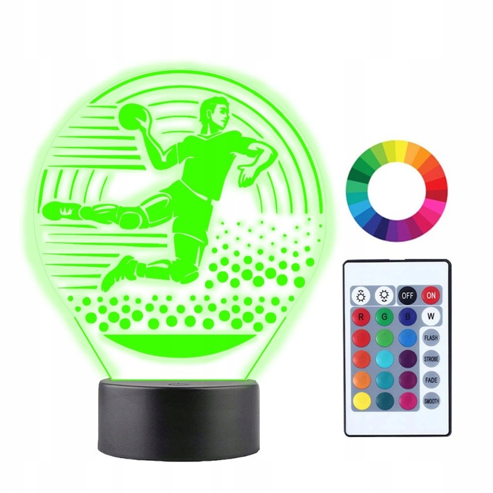 Lampka Nocna 3D Led PIŁKA RĘCZNA SPORT