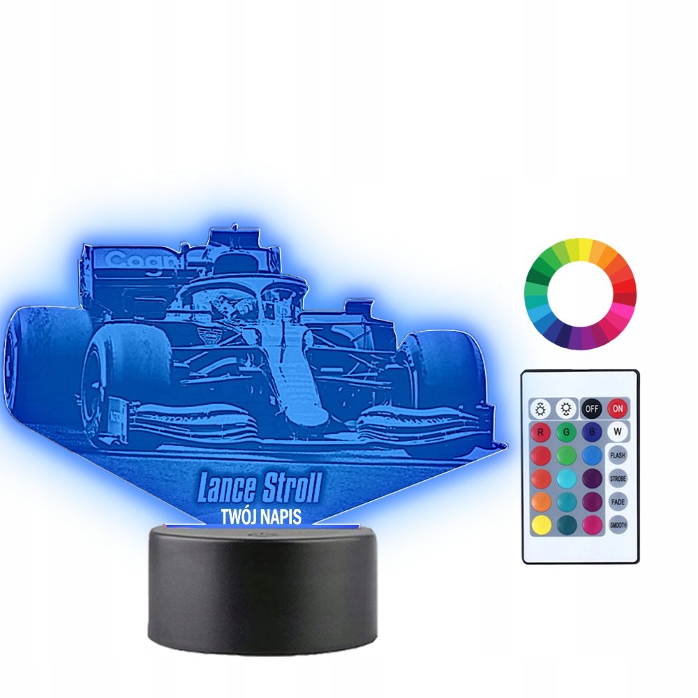 Lampka Nocna 3D LED Lance Stroll Prezent