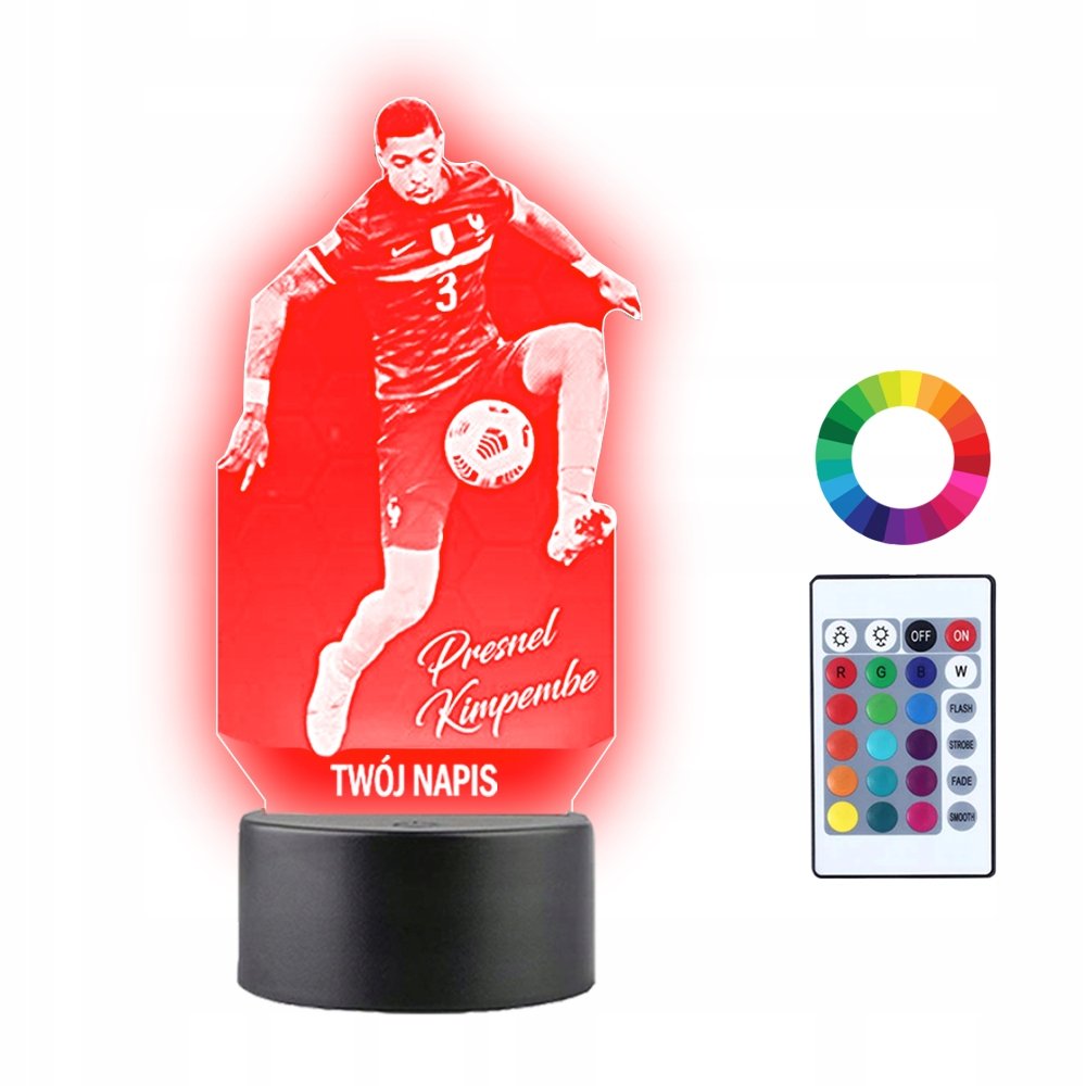 Lampka Nocna 3D LED Presnel Kimpembe Piłkarz