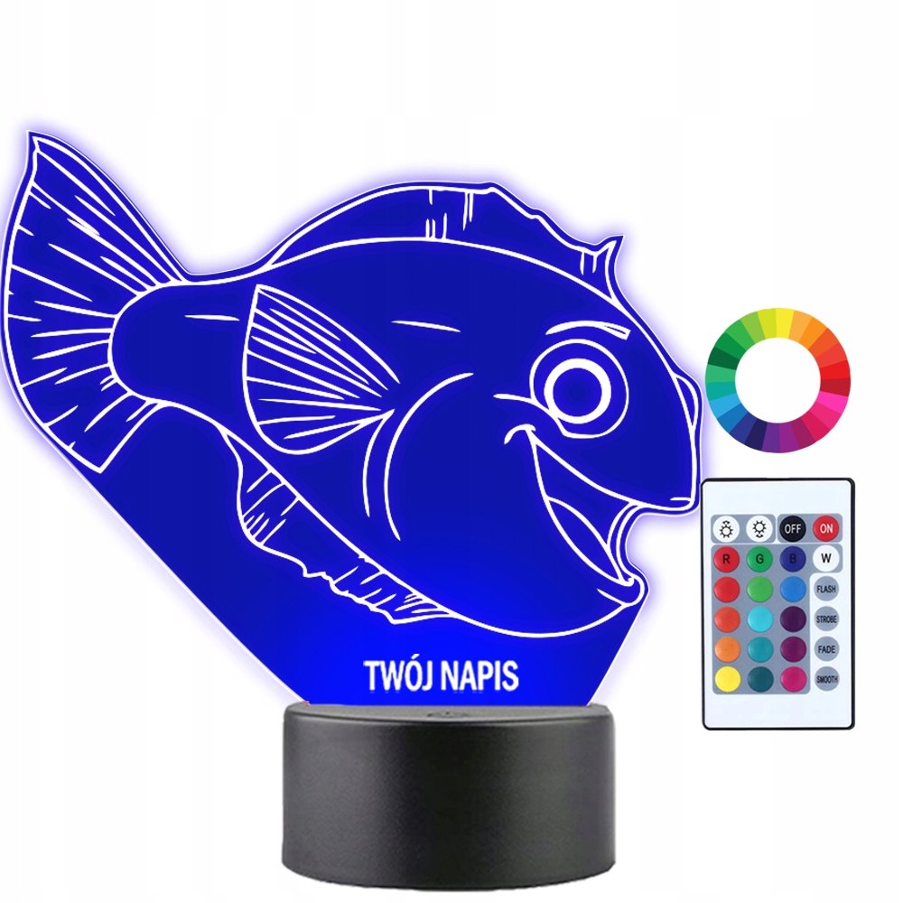 Lampka Nocna 3D LED Ryba Prezent