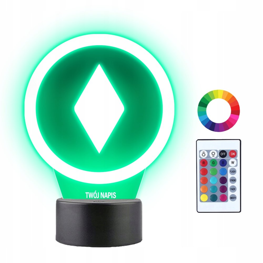 Lampka Nocna 3D LED Kryptowaluta Ethereum Prezent