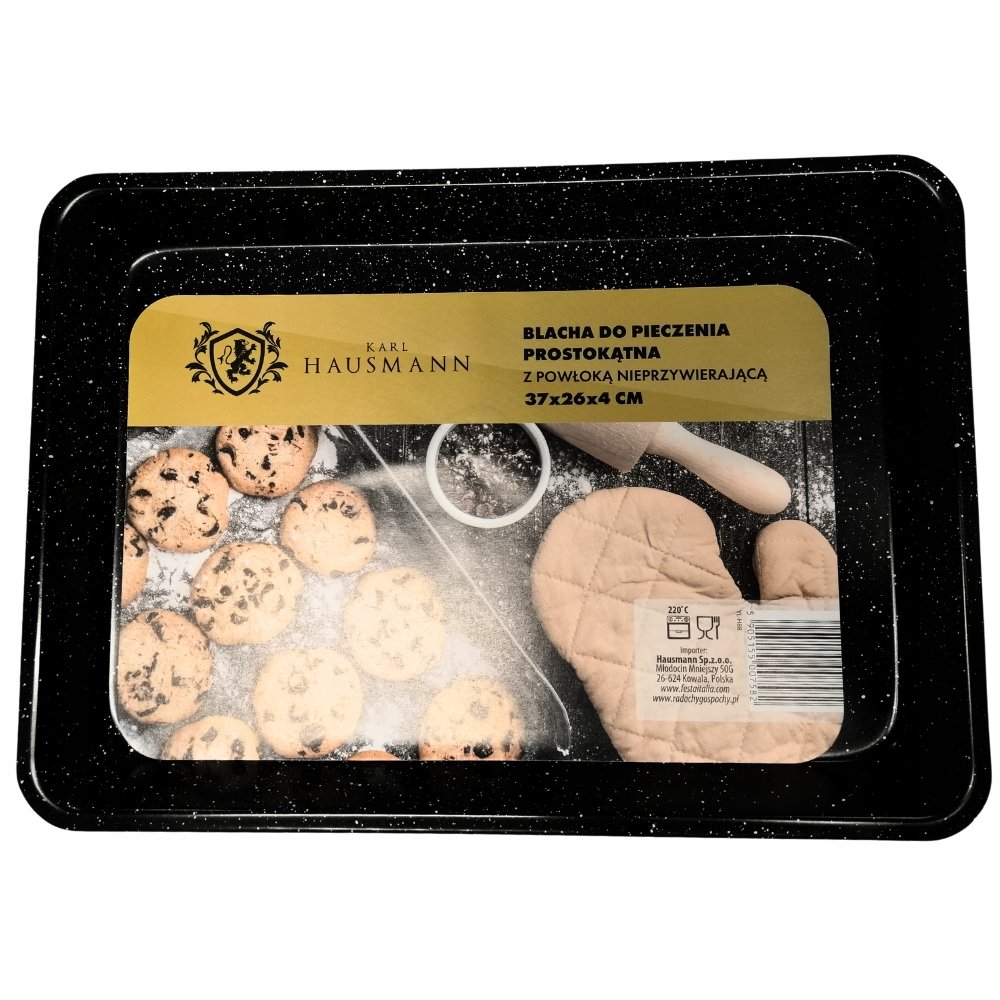BLACHA FORMA do PIECZENIA PROSTOKĄTNA 37x26 cm BLACHA do CIASTA KARL HAUSMANN