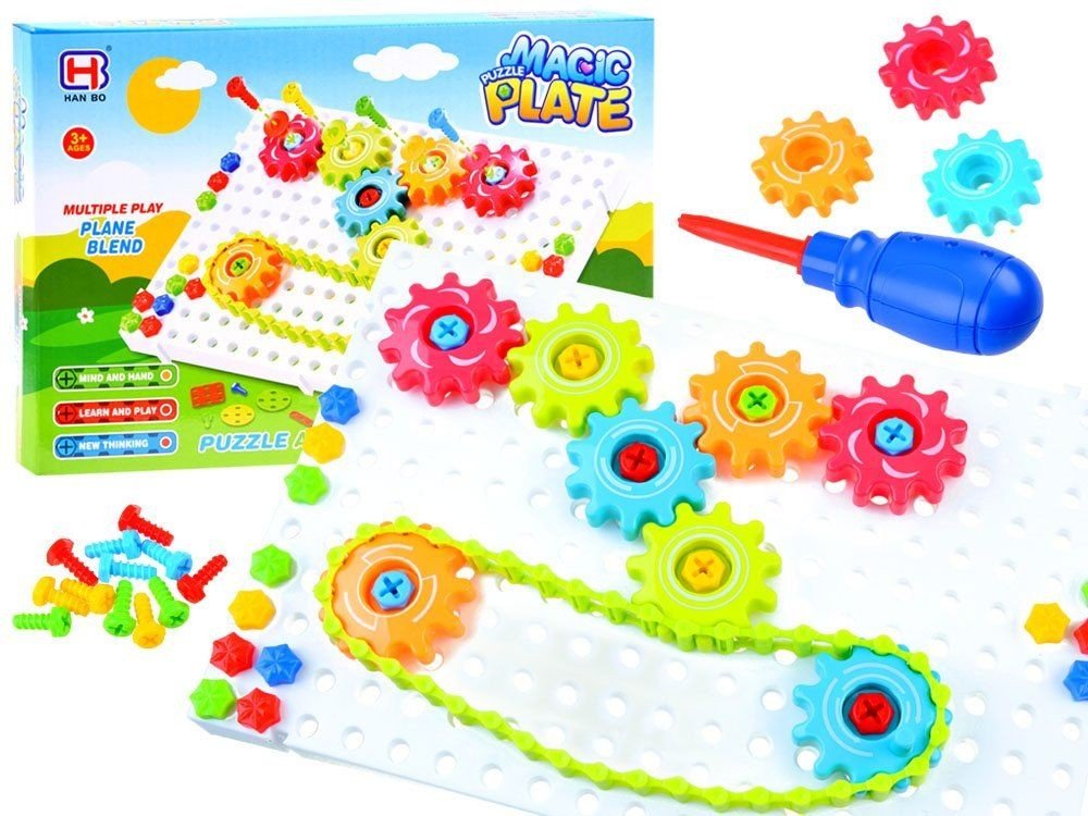 Klocki Zębatka Układanka Śrubokręt 133 El