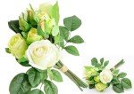 RÓŻA białe RÓŻE BUKIET GĘSTY  jak żywe 27 cm