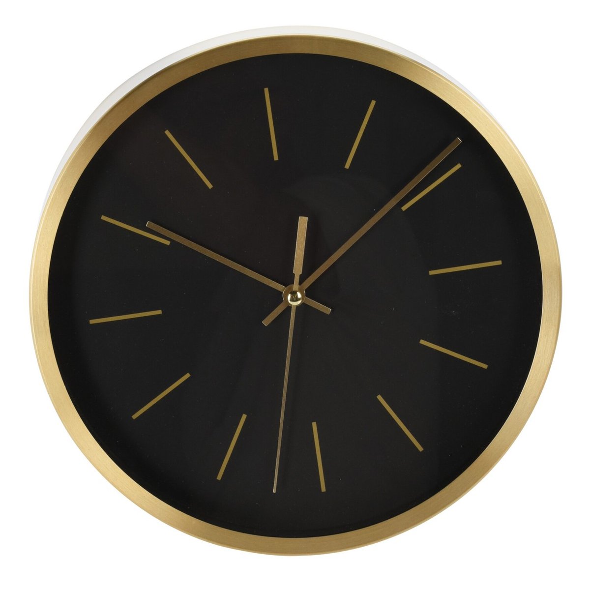 Zegar ścienny okrągły czarno złoty 25 cm