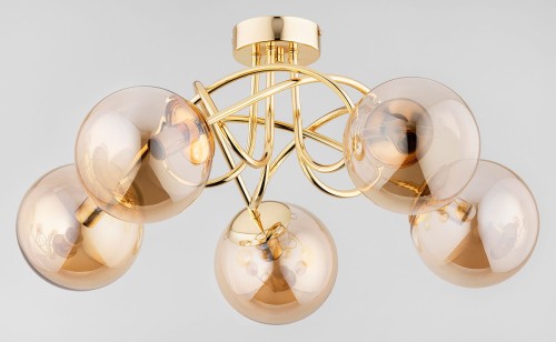 Banko lampa sufitowa 5xE14 złota 63203