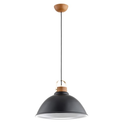 Alti lampa wisząca 1xE27 czarna/drewno 61262