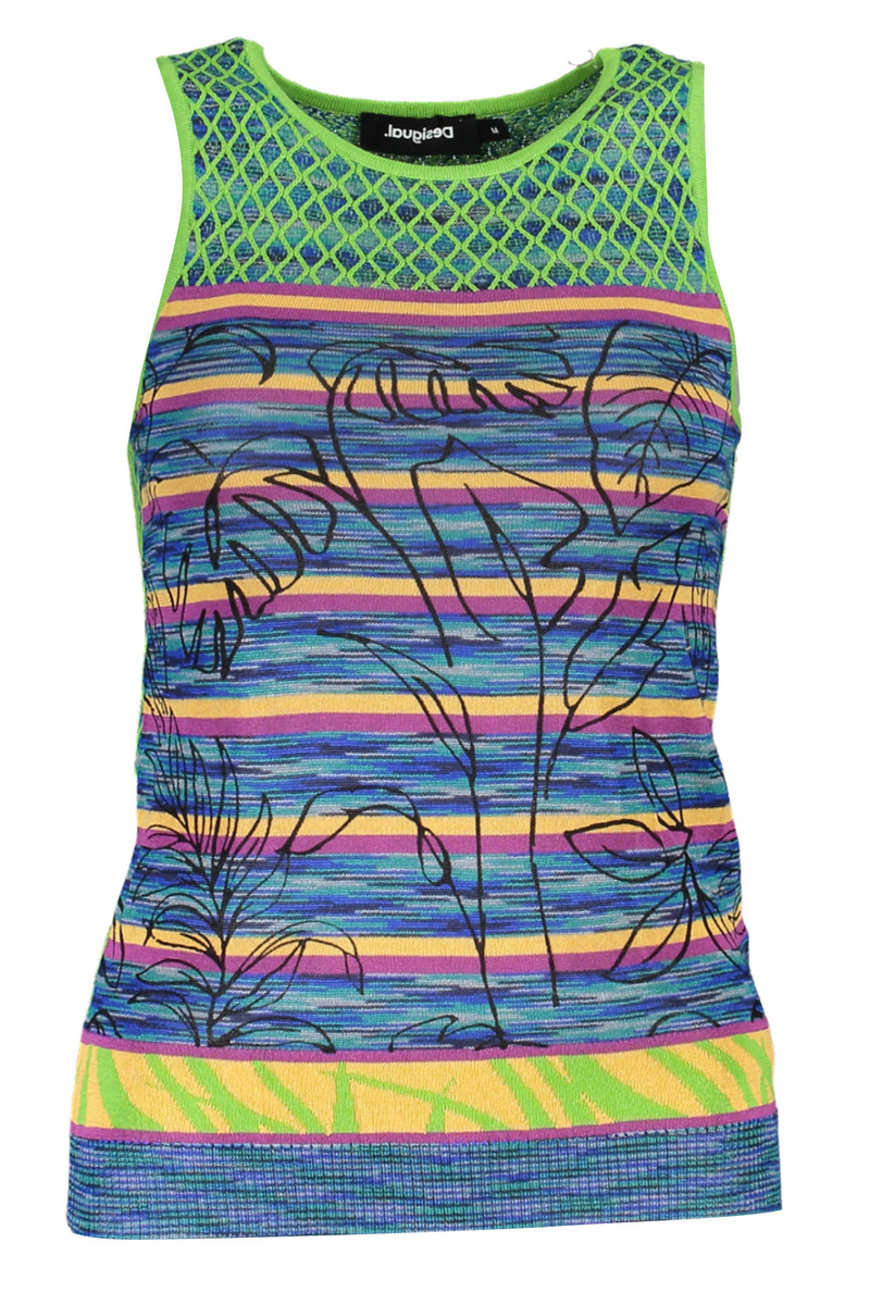 DAMSKI TANK TOP DESIGUAL ZIELONY