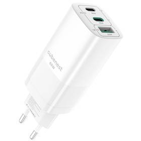 Zdjęcia - Ładowarka  sieciowa CubeNest S3D0 GaN, 1x USB, 2x USB-C PD, 65 W Biała