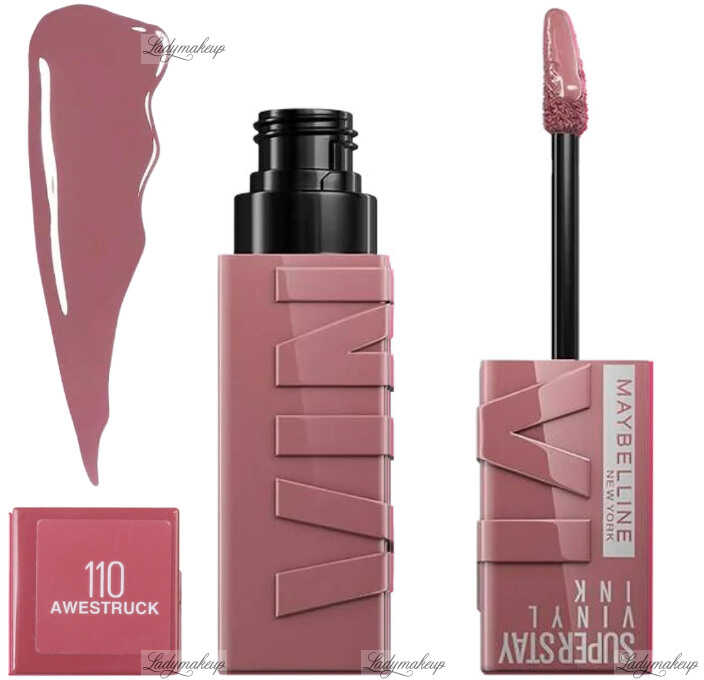 MAYBELLINE - SUPERSTAY VINYL INK - Winylowa pomadka do ust - 4,2 ml - 110 - AWESTRUCK