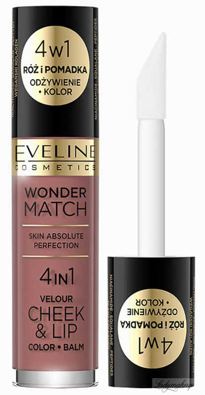 Eveline Cosmetics - Wonder Match - Velour Cheek & Lip - Róż i pomadka w płynie - 4,5 ml - 05